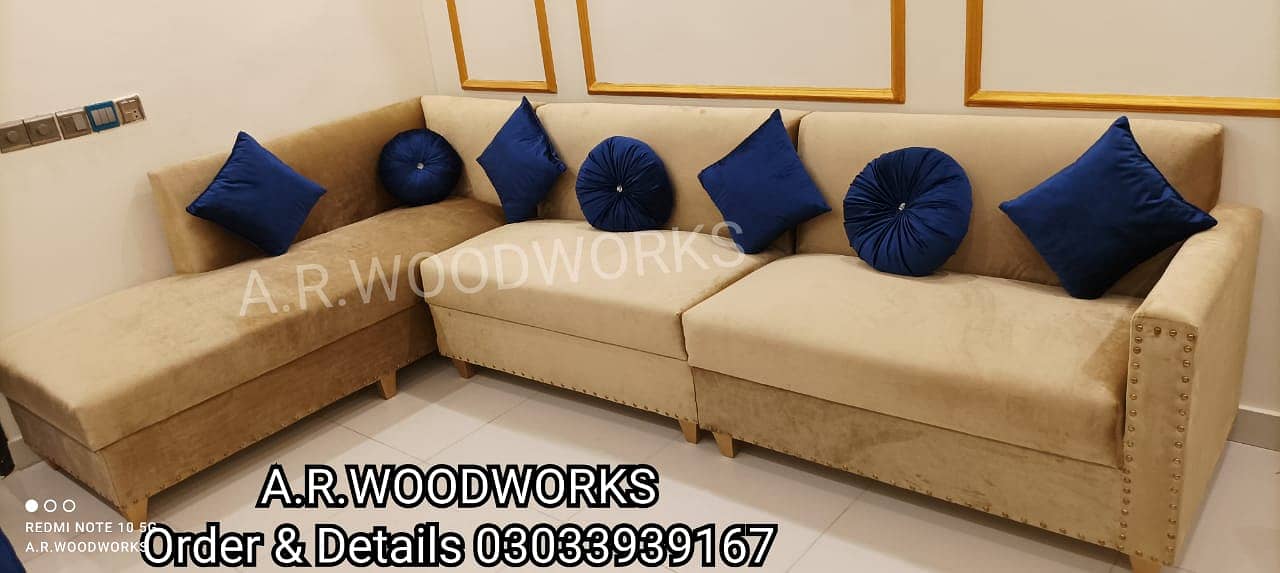 L shape sofa set / 5 seater sofa set / wooden sofa set / luxury sofa 10