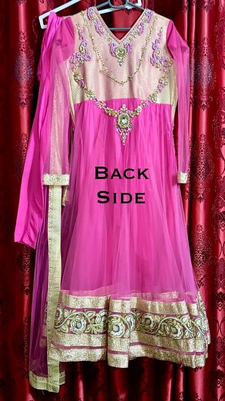 Bridal Pink net Maksi with net Duppata 3