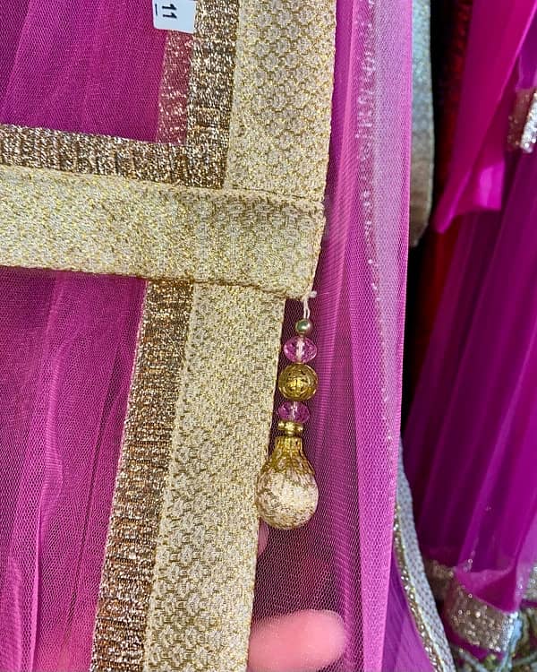 Bridal Pink net Maksi with net Duppata 7