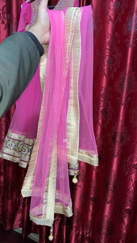 Bridal Pink net Maksi with net Duppata 10