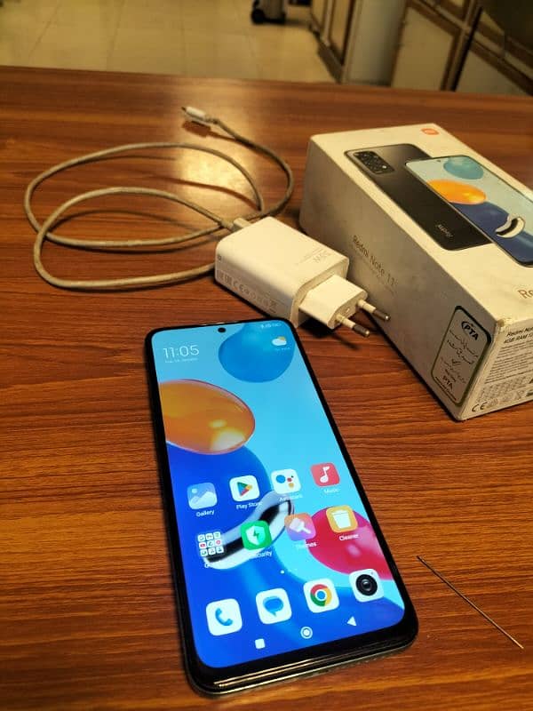 Redmi not 11 with box and original charger 5