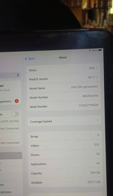 Ipad 9th generation 256 gb 1