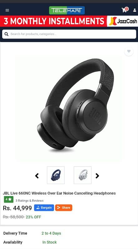 JBL LIVE 660nc Wireless Noise Cancelling Headphones 0