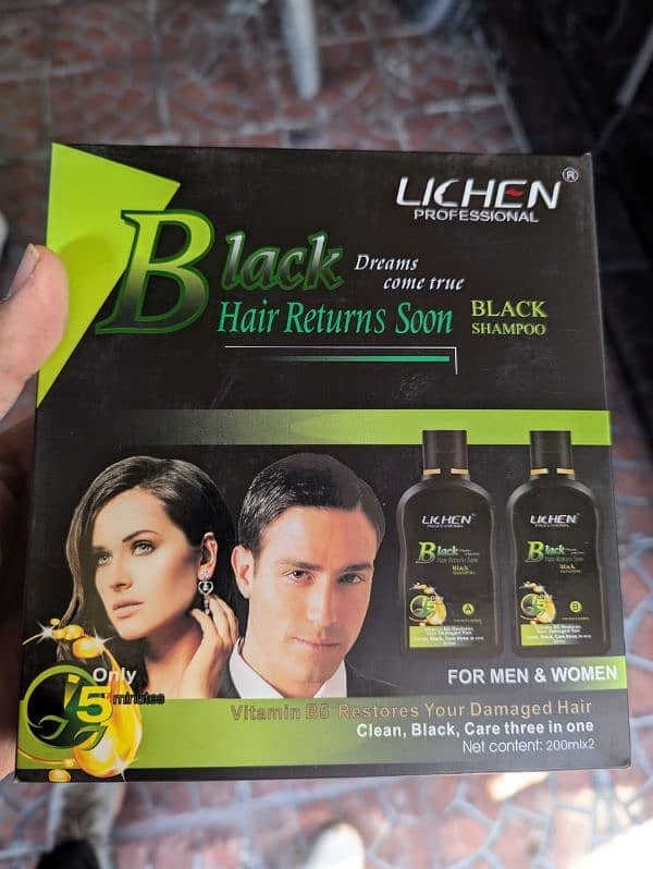 Hair dye Shampoo Black And Brown 5 min Dye 0