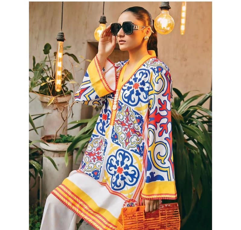 Women's Stitched Khaddar Dress - Multicolor Digital Print 2025 0