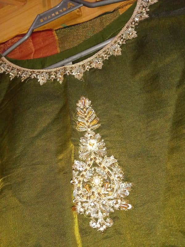 beautiful decent light embroidered suit 1