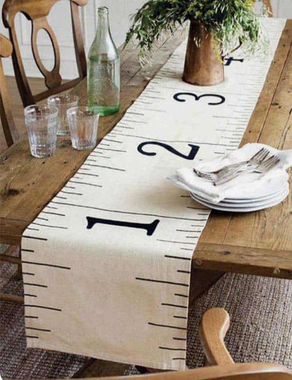 inchi tape embroidary table runner 0