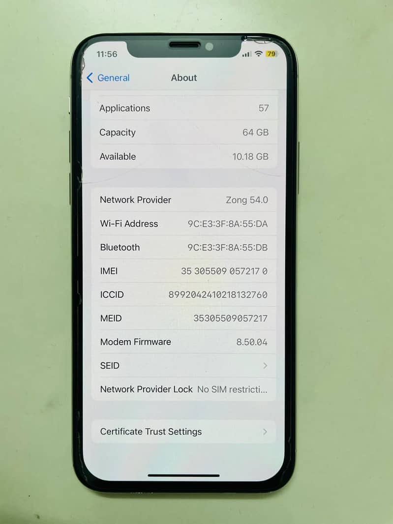 Apple iPhone X 64GB with Box PTA Approved 7