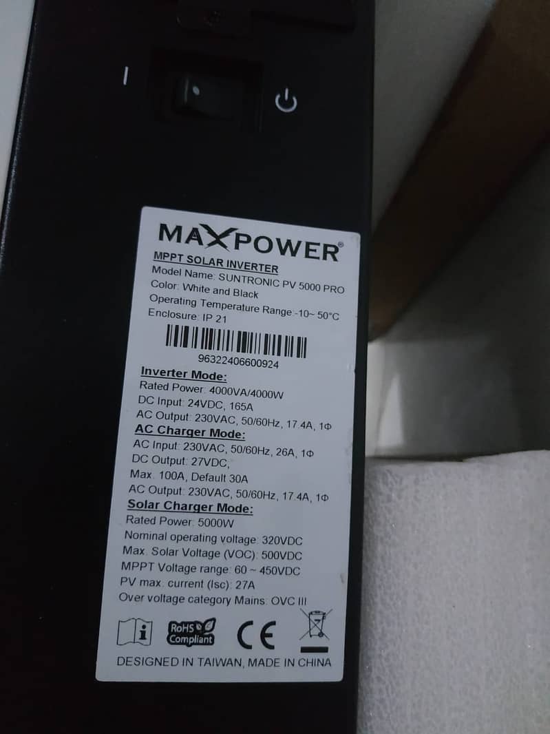 Unused Maxpower Suntronic 4kw Latest Solar Inverter with1 year waranty 3