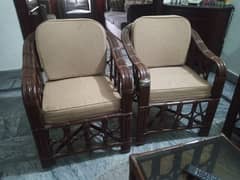 Cane Sofa set with Tables