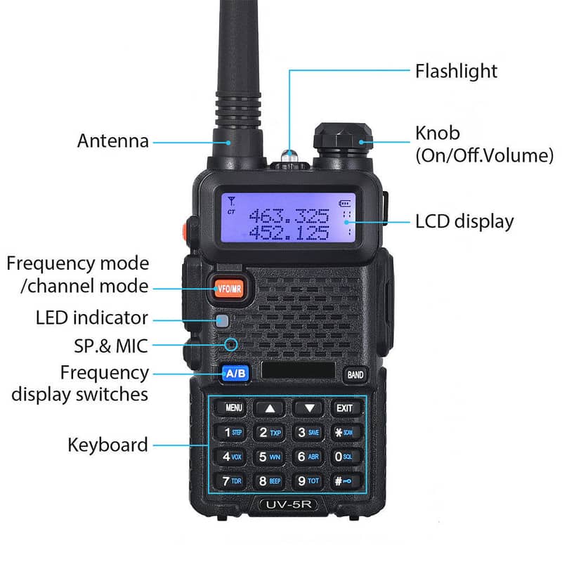 Walkie Talkie | Wireless Set Official Baofeng UV-5R Two Way Radio 6