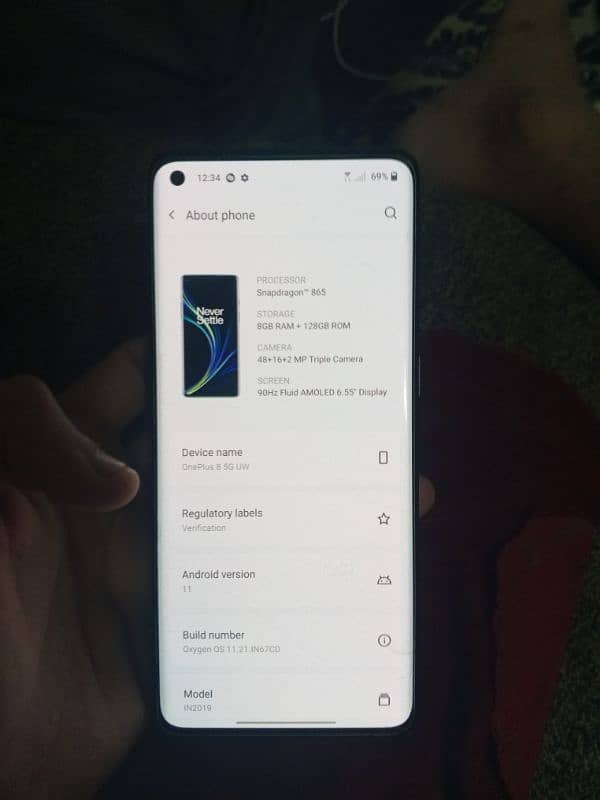 Oneplus 8 5g Uw non pta 10/10 condition 4