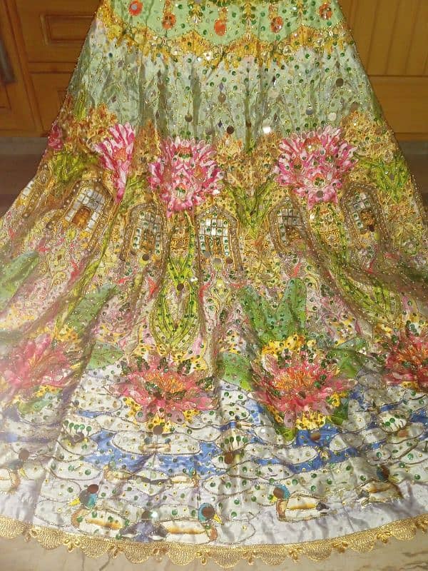 unique very beautiful very pretty lehnga in multi shade color 0