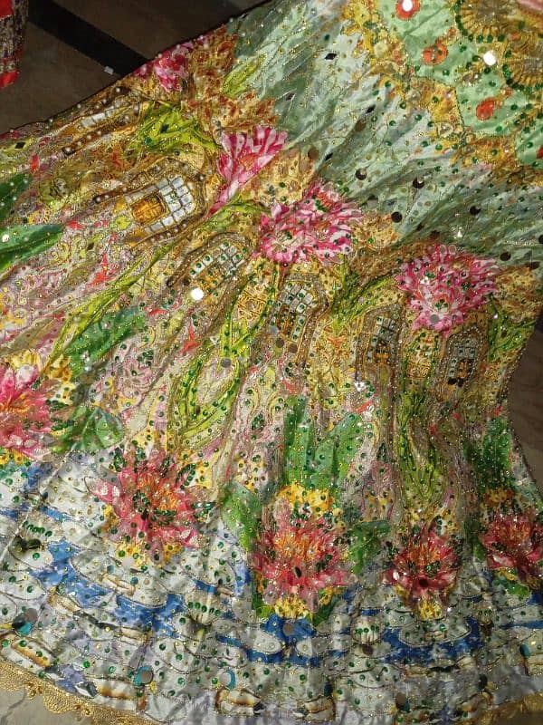 unique very beautiful very pretty lehnga in multi shade color 3