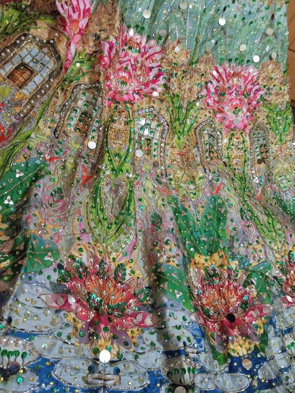 unique very beautiful very pretty lehnga in multi shade color 6