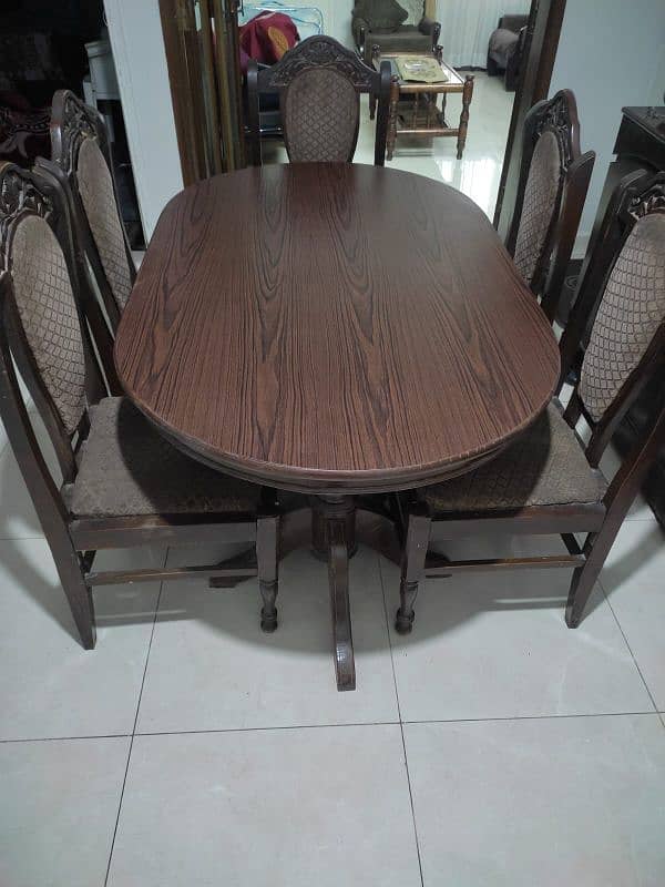 Dining table chairs  4k and with table 12k 2