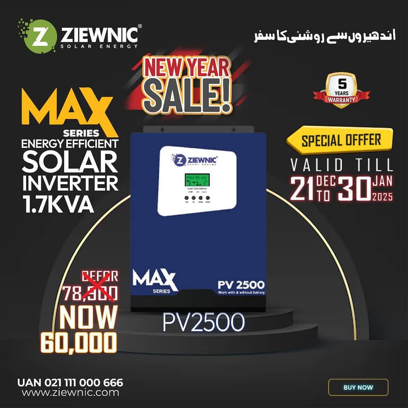 SOLAR HYBRID INVERTER (3.2 KVA) PV4200 and MAX (1.7KVA) PV2500 0