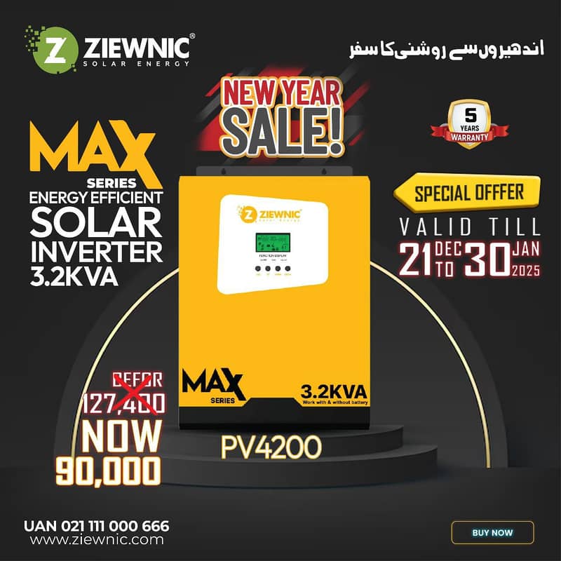 SOLAR HYBRID INVERTER (3.2 KVA) PV4200 and MAX (1.7KVA) PV2500 1