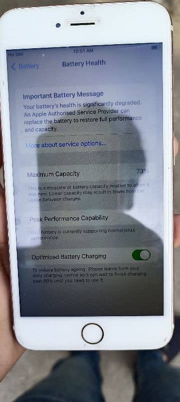 Iphone 6s plus 128gb pta approved finger print OK exchange possible 7