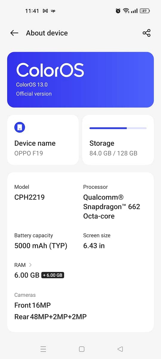 Oppo F19 Excellent Smart Camera Phone 2