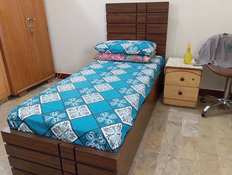 Single bed with mattress with 2 storage compartments 0