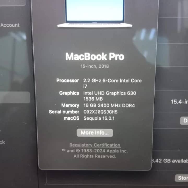 Macbook pro 2018 4