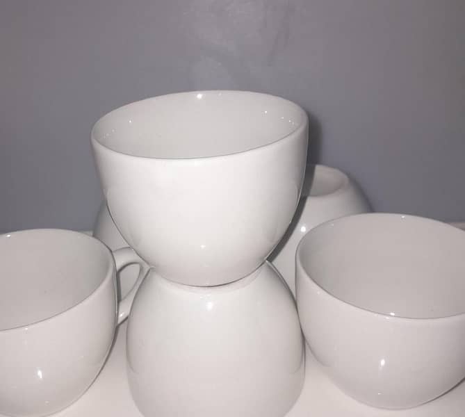 Set of Lightweight Ceramic Teacups 200ml (6 Peices) 2