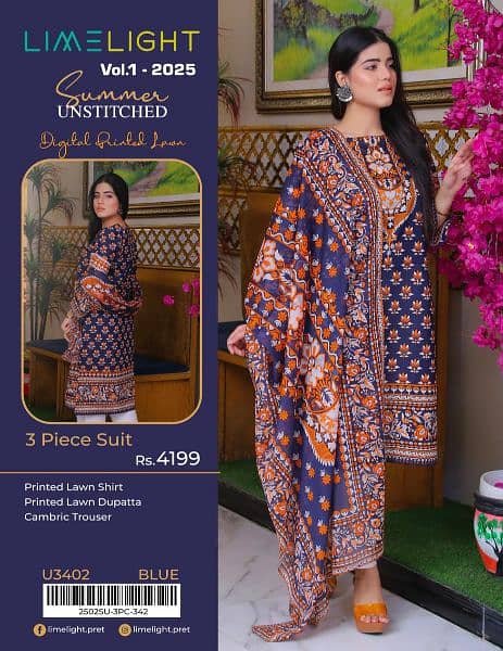 Original limelight brand & digital printed lawn collection 1