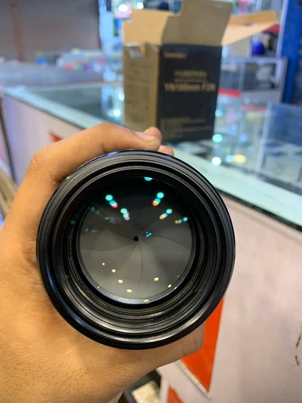 dslr camera lens yongno 100mm 10 by 10 contact 03212306356 2