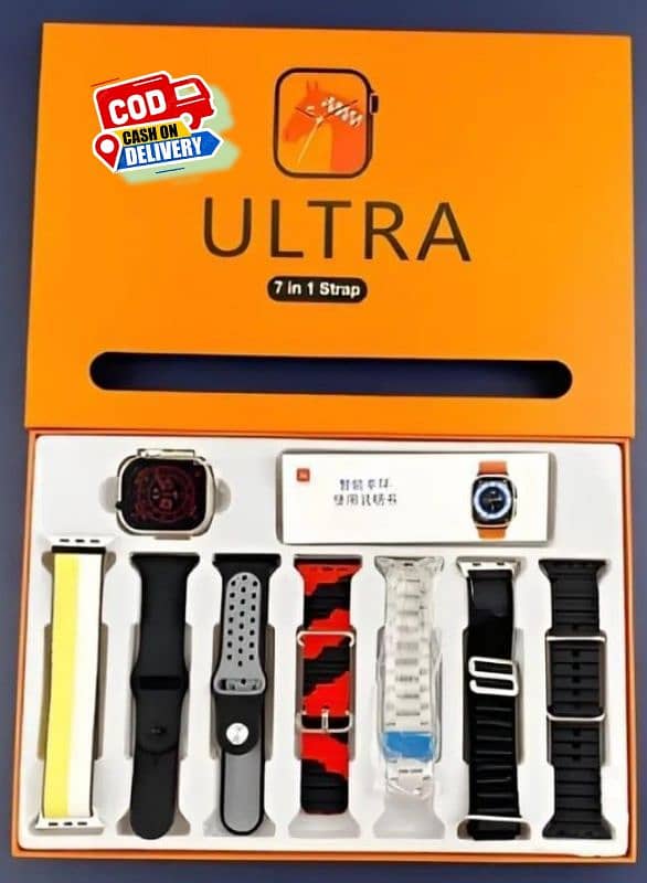 7 in 1 Smartwatch With 7 Interchangeable Straps 3