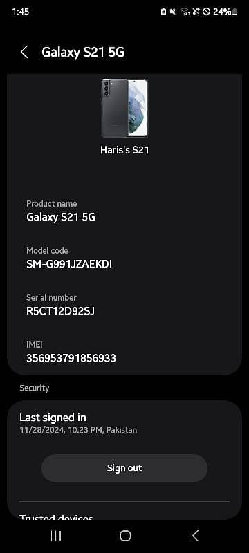 SAMSUNG S21 5G 256 GB (NON PTA) 11