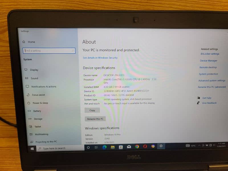 Dell latitude E7470 i5 6gen 5