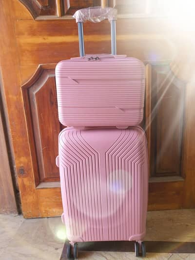 carry on suitcase 20 inch with 13 inch carry case premium abs material