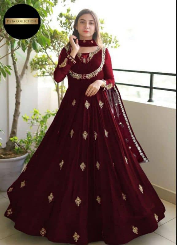 3 Pcs Women's Stitched Embroidered Suit 0