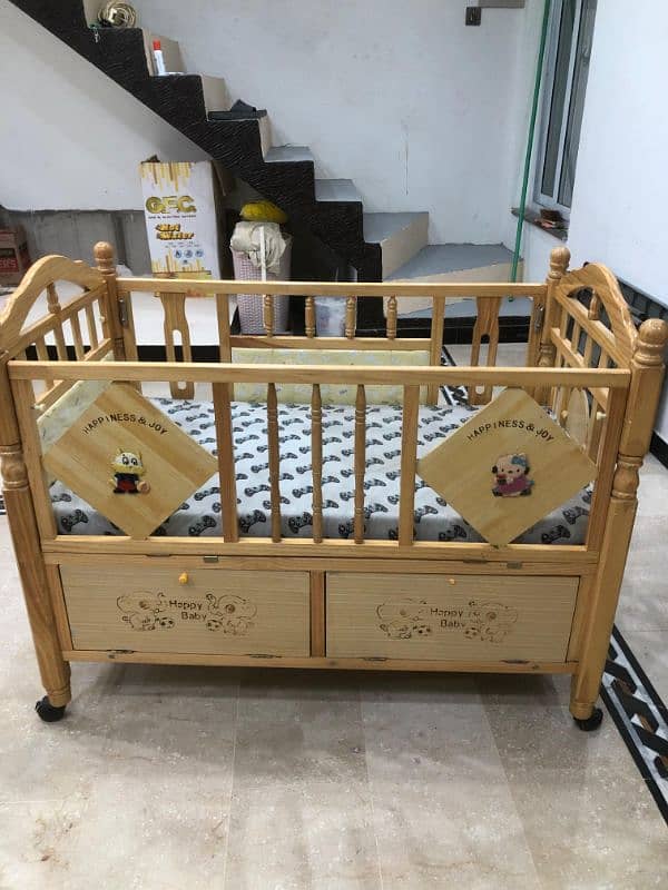 crib cot along with mattress 1