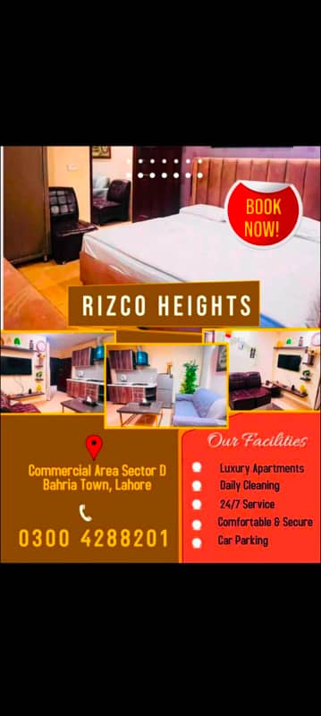 2 bedroom apartment for rent on daily basis in bahria town lahore 18