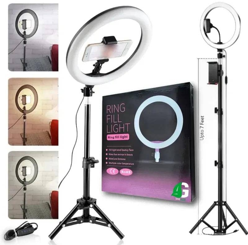 26 Cm Ring Light With Tripod Stand 1