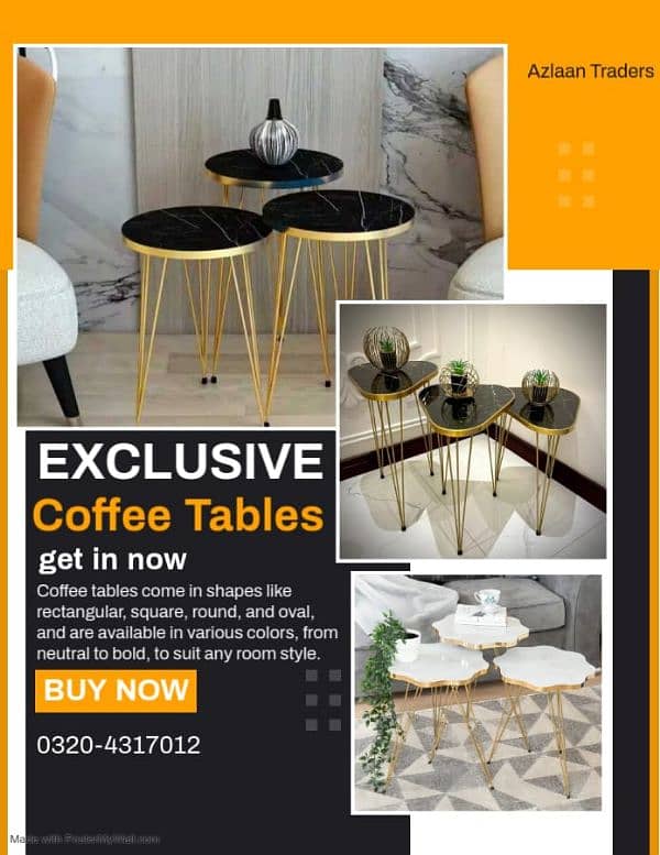 a luxury coffe table  brand new 9