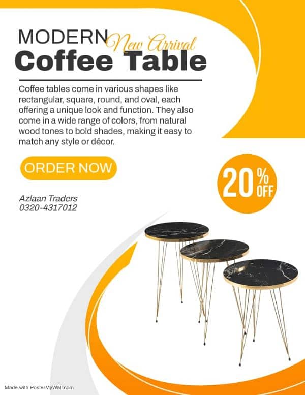 a luxury coffe table  brand new 10