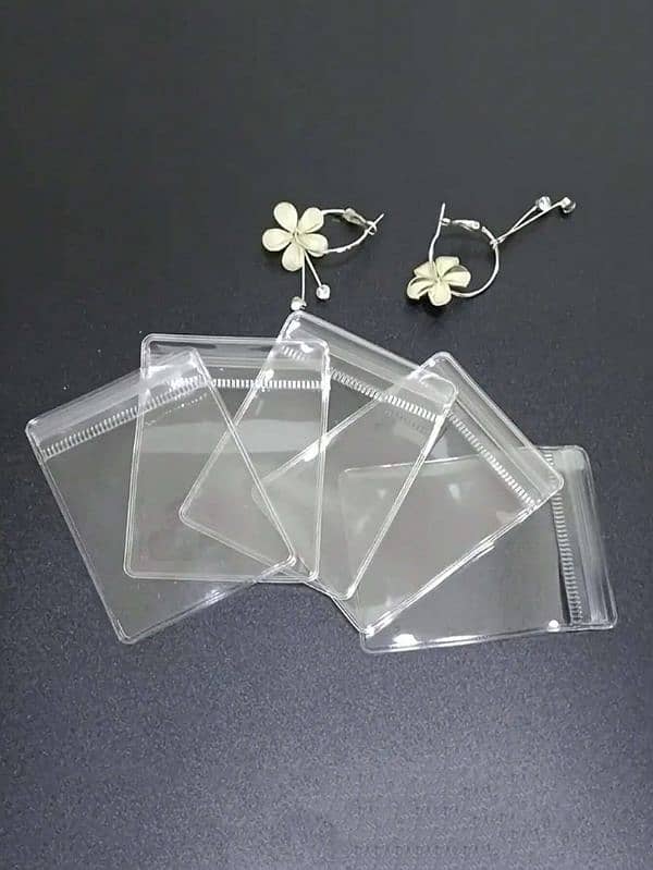 5 PCS PVC Self Sealing Jewelry Transparent Storage Pouches 1