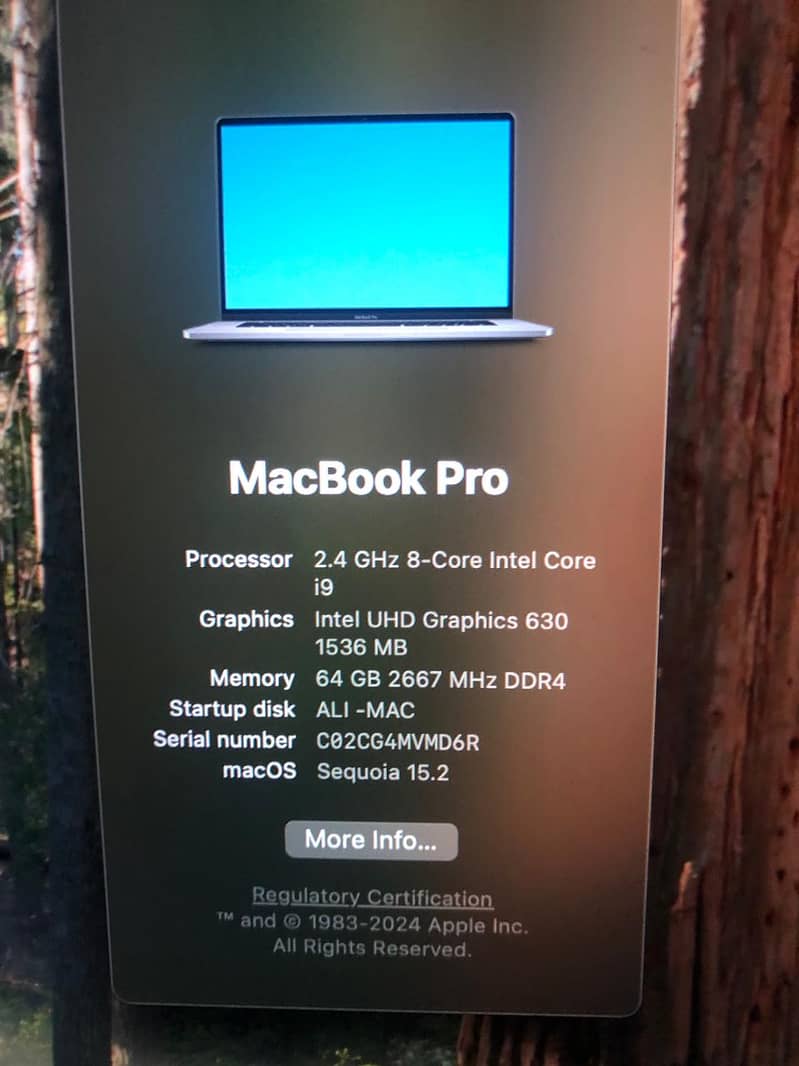 I9 Macbook Pro Touchbar 2019 0