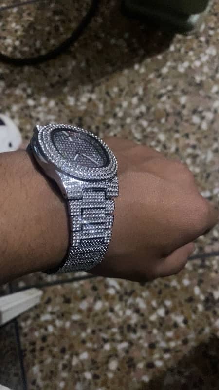 square dial iced out diamond luxury watch for Man 2