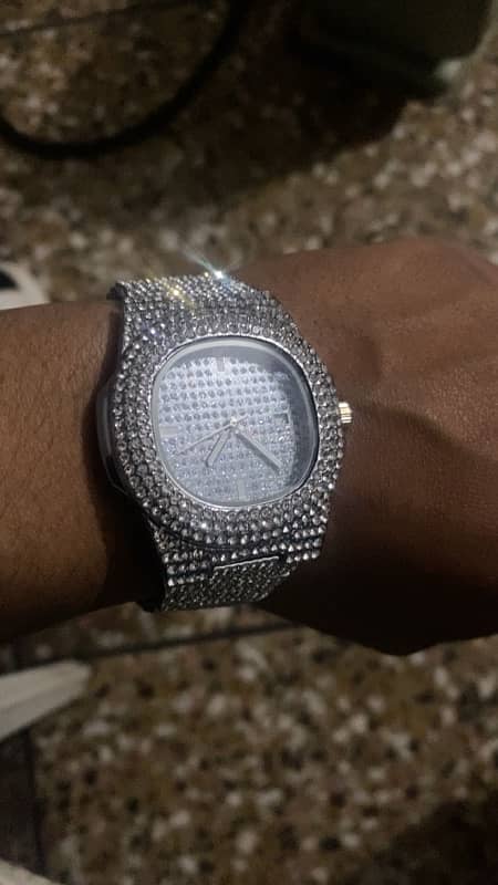 square dial iced out diamond luxury watch for Man 3