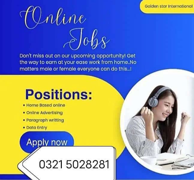 online jobs/full time/part time/simple typing jobs for boys and girls 0