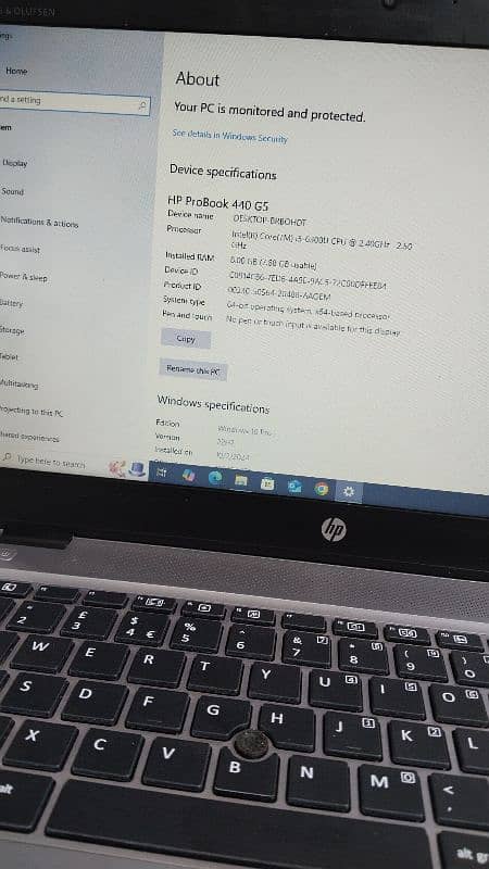 EliteBook G3 HP Corei5 6th Gen 8