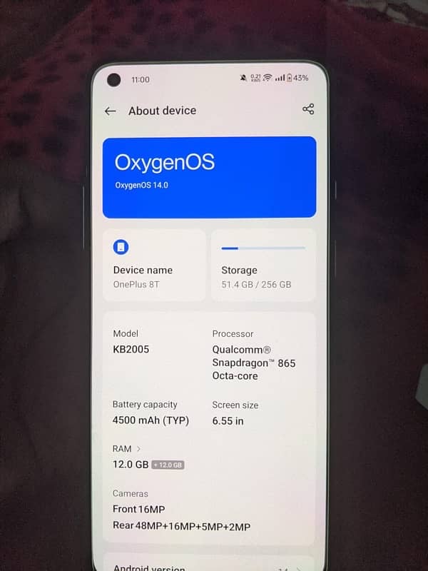 One Plus 8T 12Gb 256Gb 2