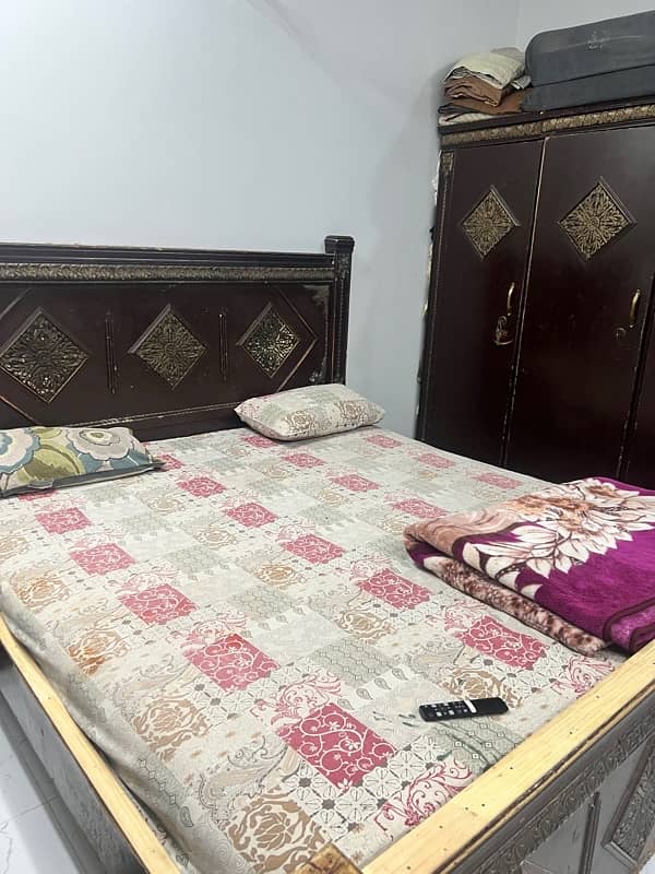 good quality bed and full furniture with dressing table also 3