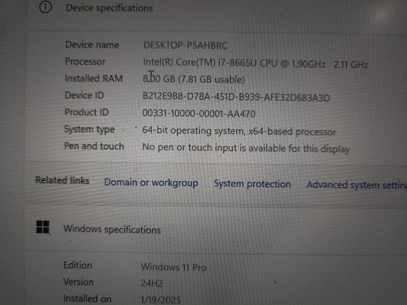 Laptop Dell latitude 7400 i7 8gen 8gb 256ssd  urgent sale 5