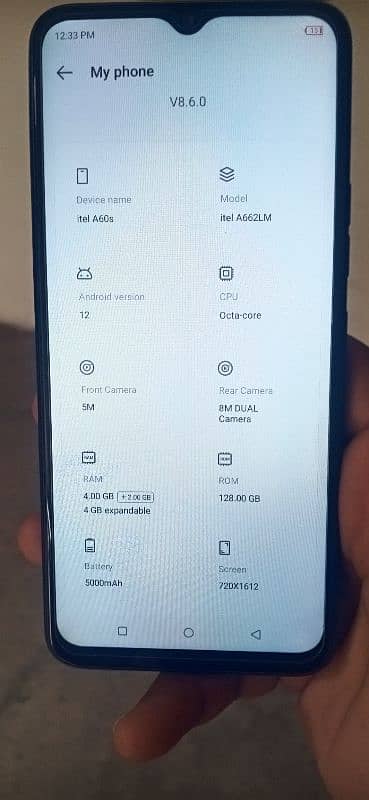 itel a60s 4gb 128gb black with box charger 0