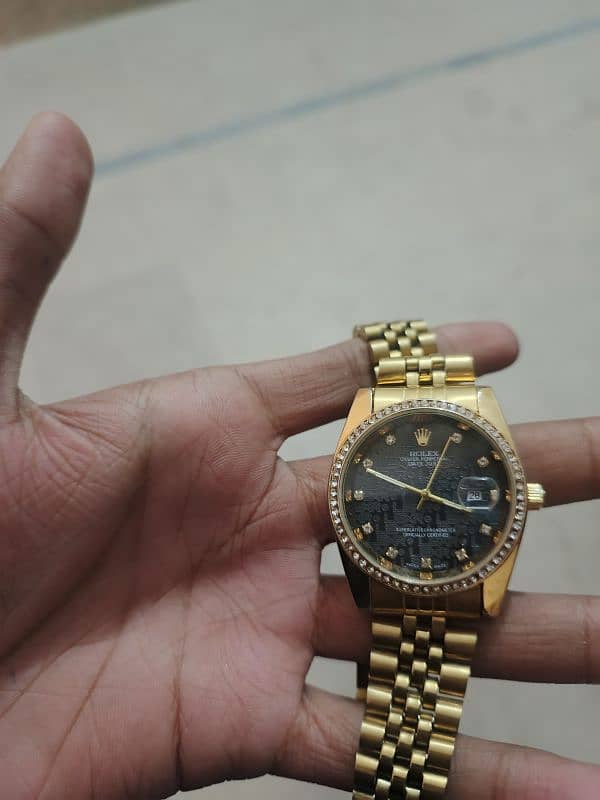 rolex date just in golden colour 1